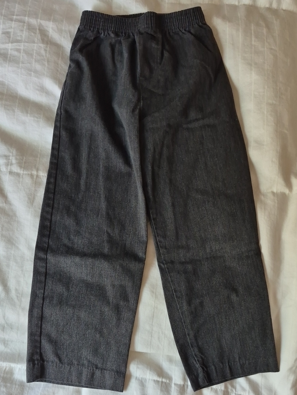 Source Unknown Black Elastic-Waist Kids Dress Pants